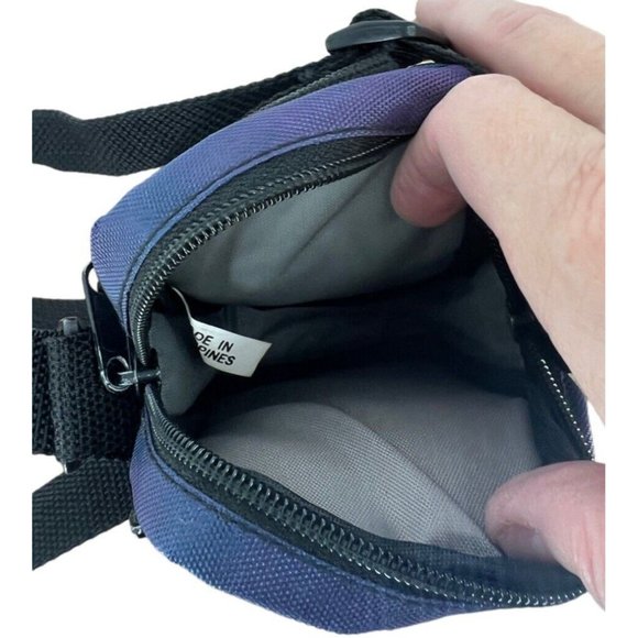 TEK Shoulder Crossbody Camera Bag 2 Pockets Belt Loop-Navy - Picture 4 of 4